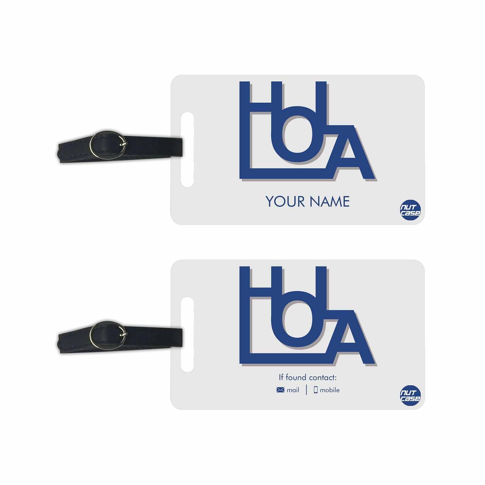 Customized Printed Luggage Tag for Men - Add your Name - Set of 2 Nutcase