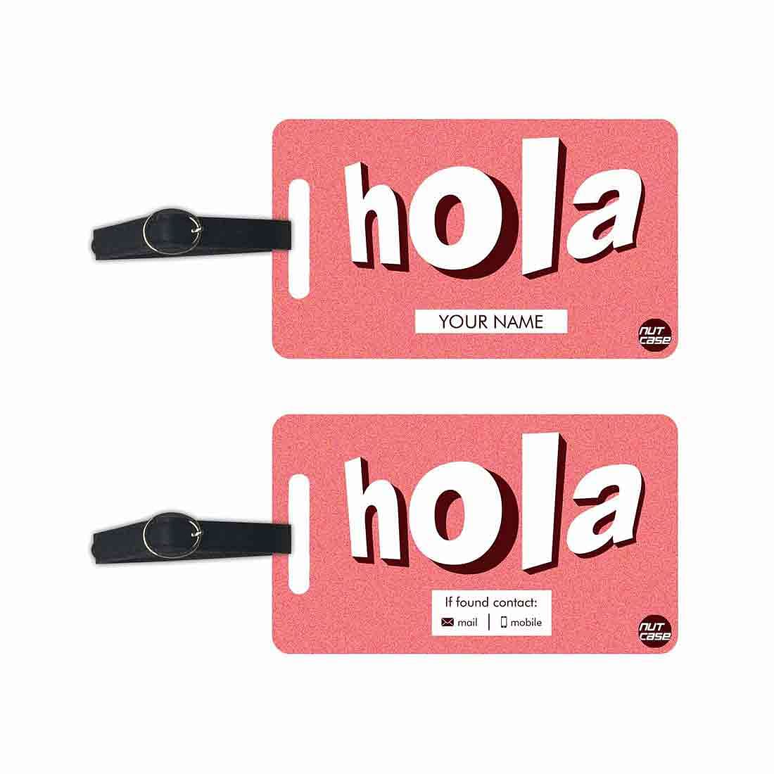 Best Custom-Made Luggage Tags - Add your Name - Set of 2 Nutcase