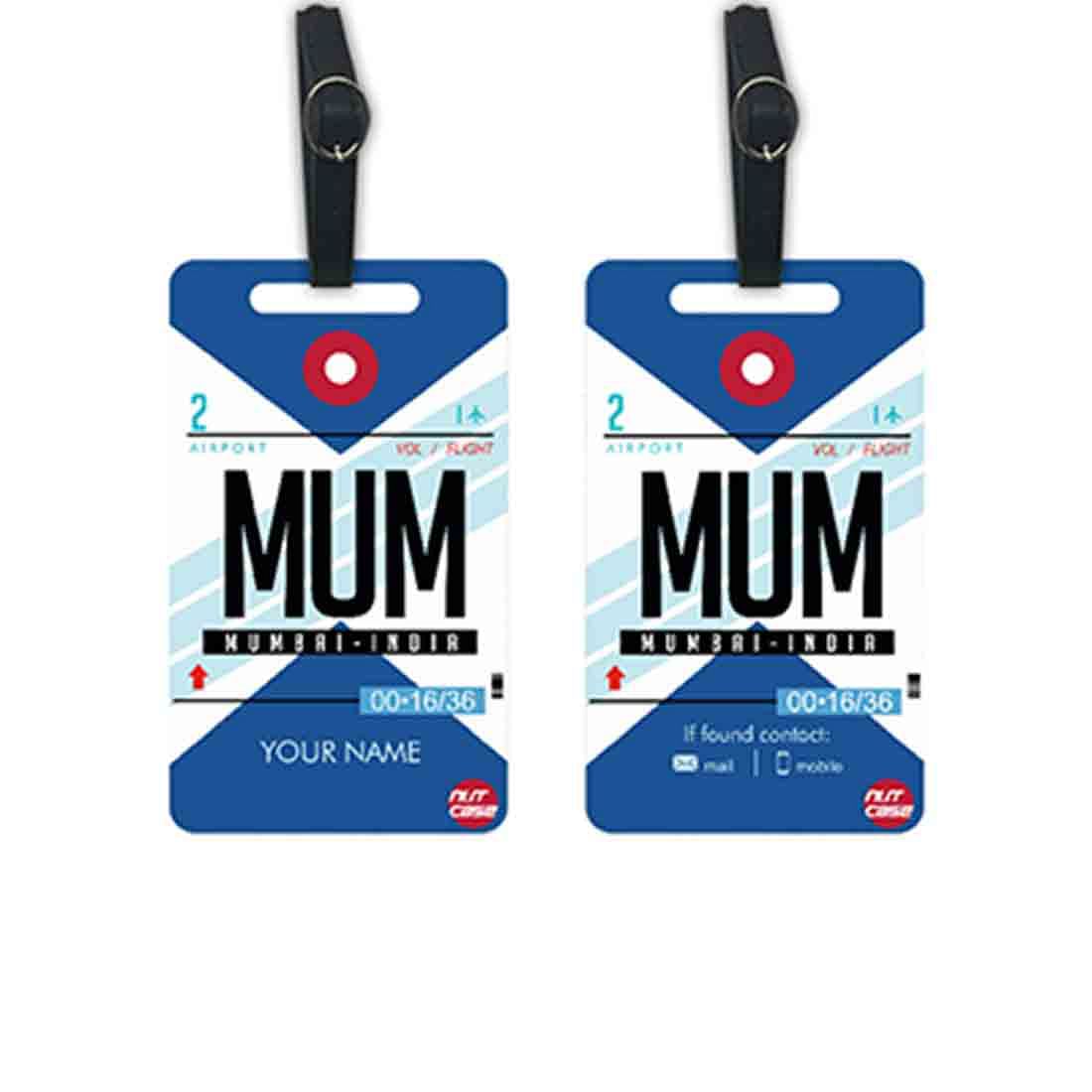 Classy Customized Luggage Baggage Tag - Add your Name - Set of 2 Nutcase