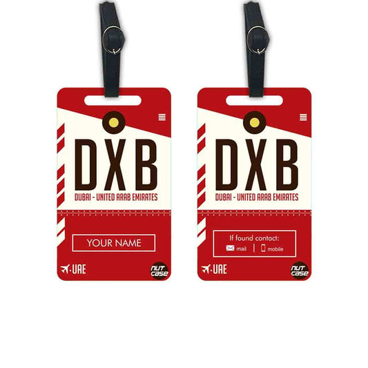 Cool Customized Travel Luggage Tags for Bags - Add your Name - Set of 2 Nutcase