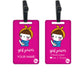 Custom-Made Girls Luggage Tag - Add your Name - Set of 2 Nutcase