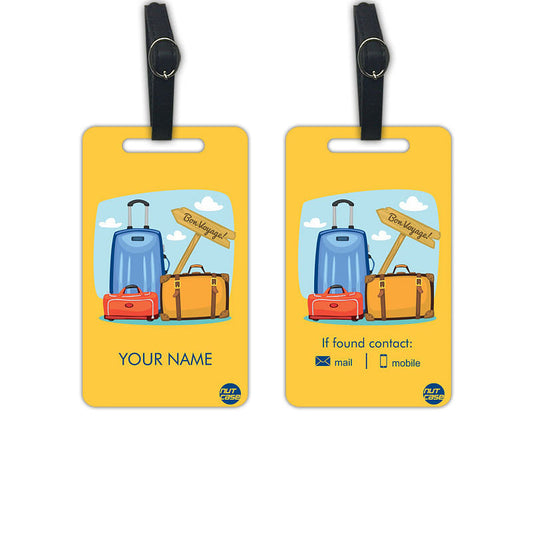 Customized Kids Luggage Tags Add your Name - Set of 2 Nutcase