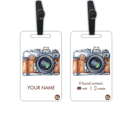 Custom-Made Leather Luggage Tags - Labels for Photographers-Set of 2 Nutcase