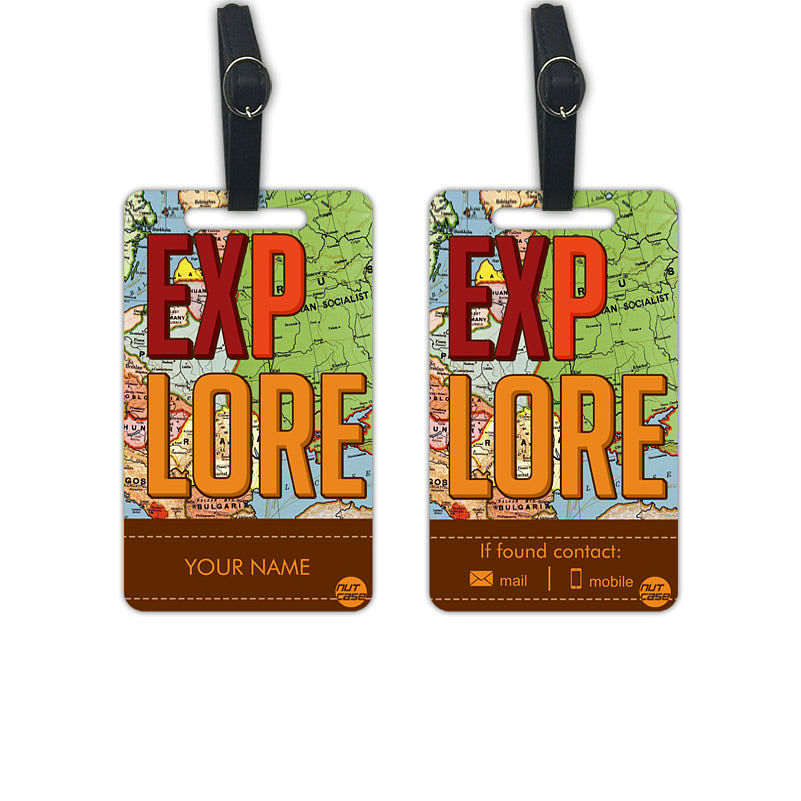 Unique Personalized Travel Tag Add Your Name - Set of 2 Nutcase