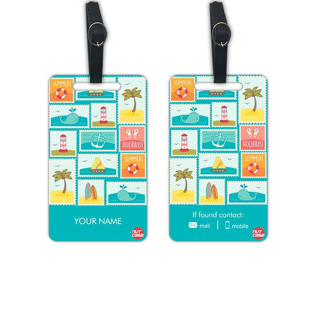Cool Customized Travel Luggage Tag - Add your Name - Set of 2 Nutcase