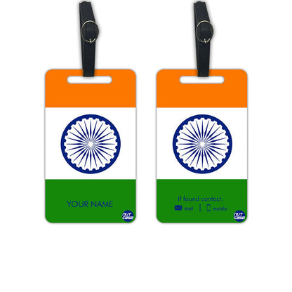 Best Personalized Luggage Tag Bag Label with your Name - Set of 2 - Indian  Flag Nutcase