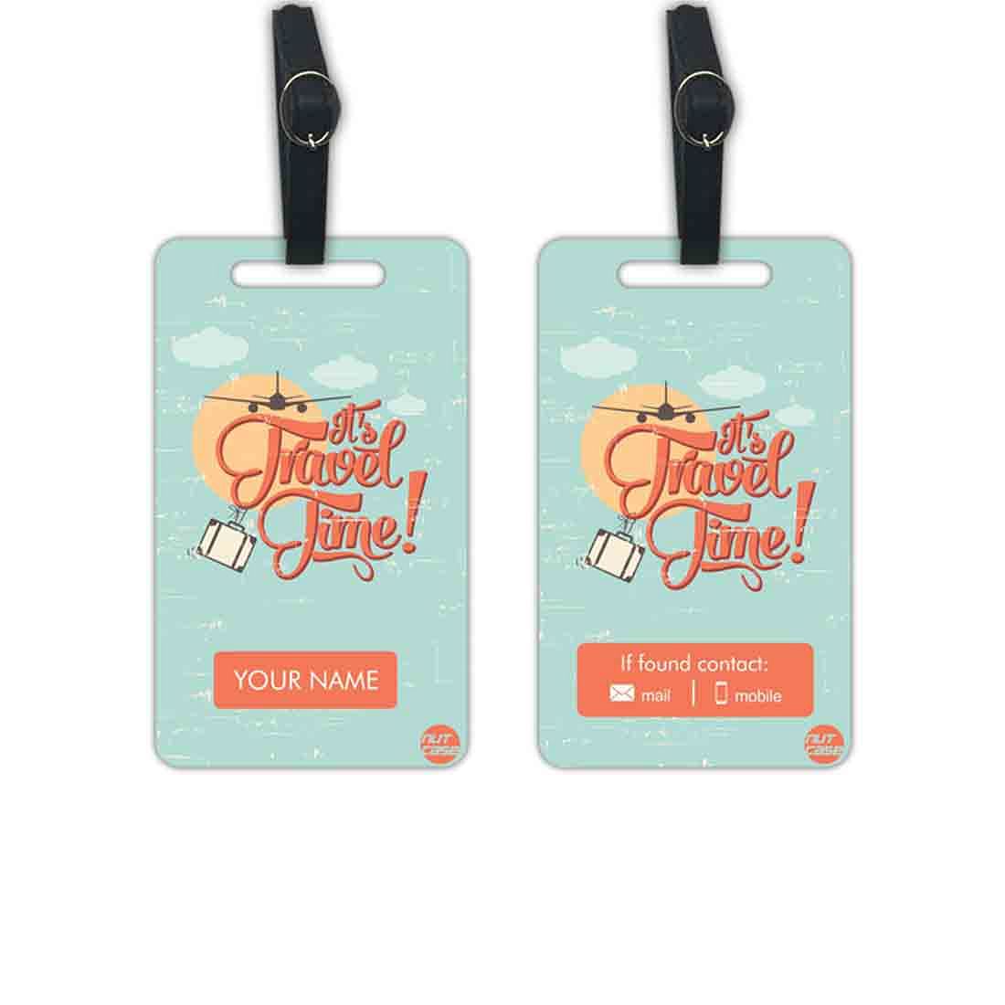 Fancy Personalized Travel Luggage Tags - Add your Name - Set of 2 Nutcase