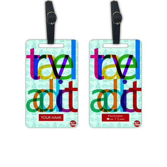 Classy Personalized Travel Bag Tag - Add your Name - Set of 2 Nutcase