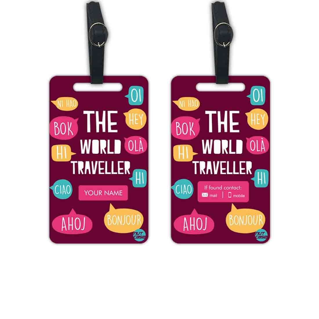 Classy Custom Suitcase Luggage Tag  - Add your Name - Set of 2 Nutcase