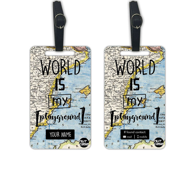 New Custom Travel Luggage Tag With Your Name - Set of 2 Nutcase