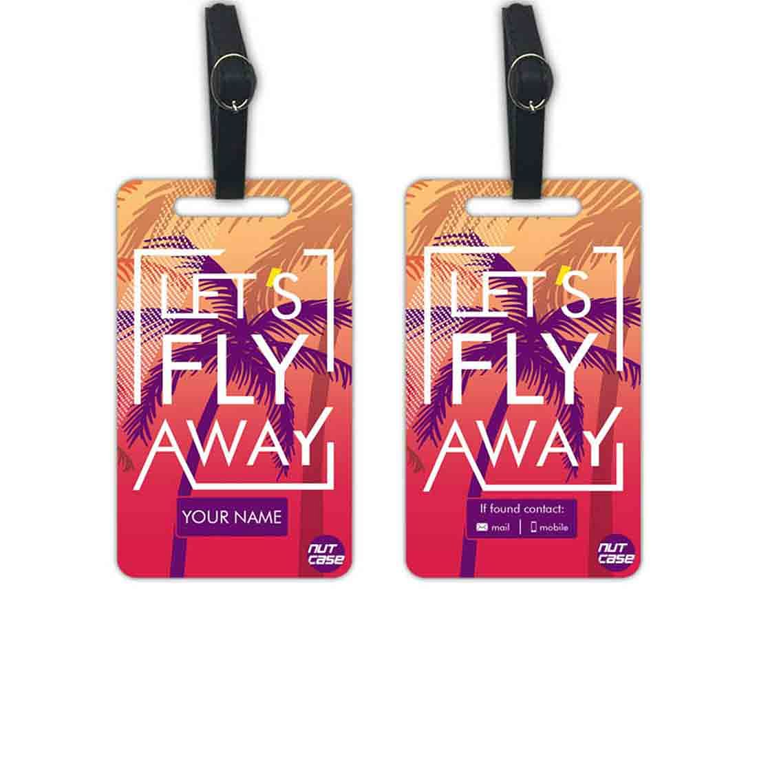 Personalized Name Luggage Tags Gift Set  - Add your Name - Set of 2 Nutcase