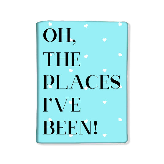 Designer Passport Cover - OH The Places I've Been! Blue Nutcase