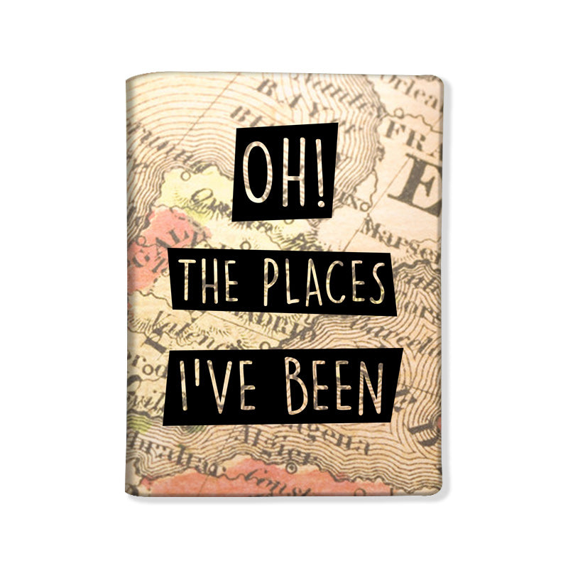 Passport Cover Holder Travel Case With Luggage Tag - Oh! The Places I'have Been Nutcase