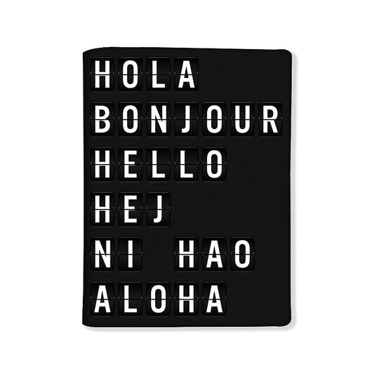 Designer Passport Cover - Hola Bonjour Nutcase