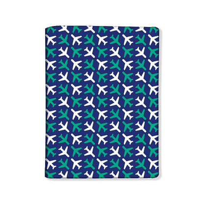 Designer Passport Cover - Aviation Print Blue Nutcase