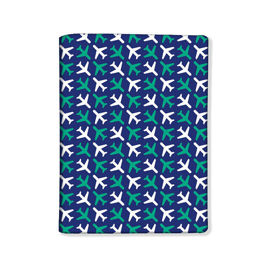 Designer Passport Cover - Aviation Print Blue Nutcase