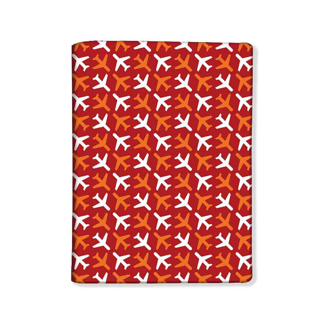 Designer Passport Cover - Aviation Print Red Nutcase