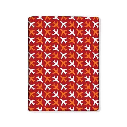 Designer Passport Cover - Aviation Print Red Nutcase