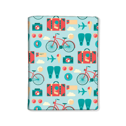 Designer Passport Cover - Doodle Art Blue Nutcase