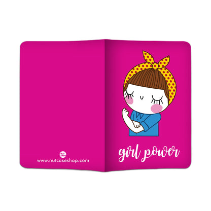 Passport Cover Holder Travel Case With Luggage Tag - Girl Power Nutcase