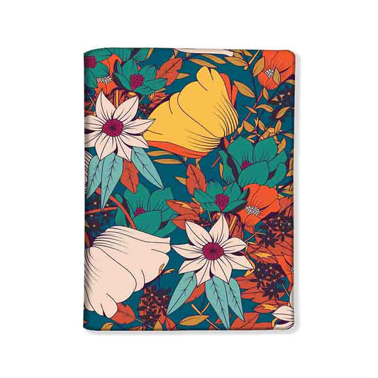 Designer Passport Cover - Vintage Flowers Blue Nutcase