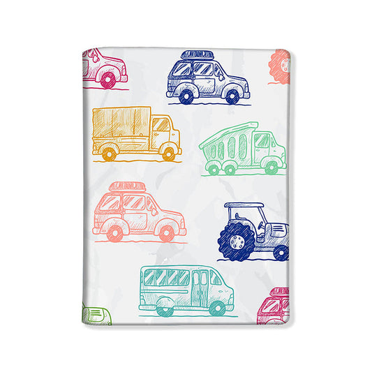 Designer Passport Cover - Colorful Vehicles Nutcase