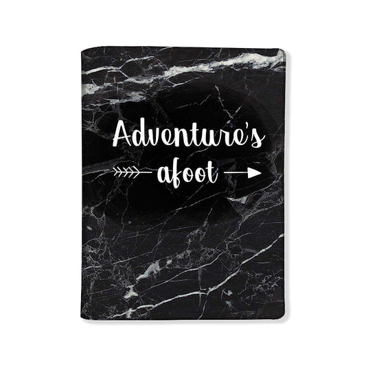 Designer Passport Cover - Black Marble Nutcase