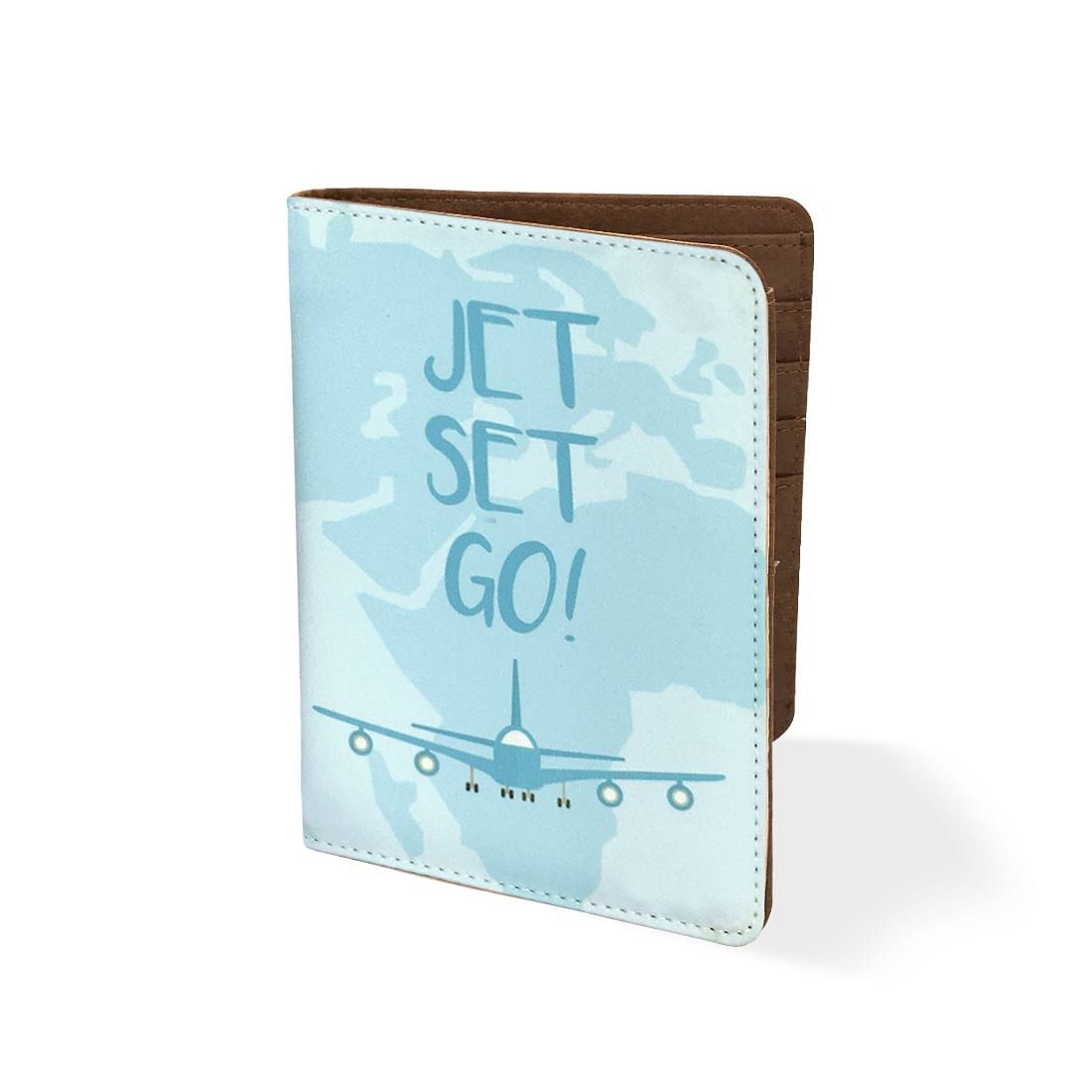 Passport Holder  Travel Wallet Organizer  -  Designer Passport Cover - Jet Set Go Nutcase