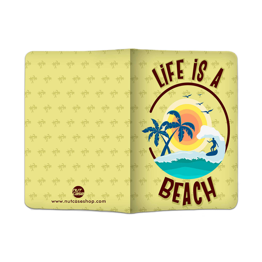 Cute Passport Holder Travel Case With Luggage Tag - Life Is a Beach