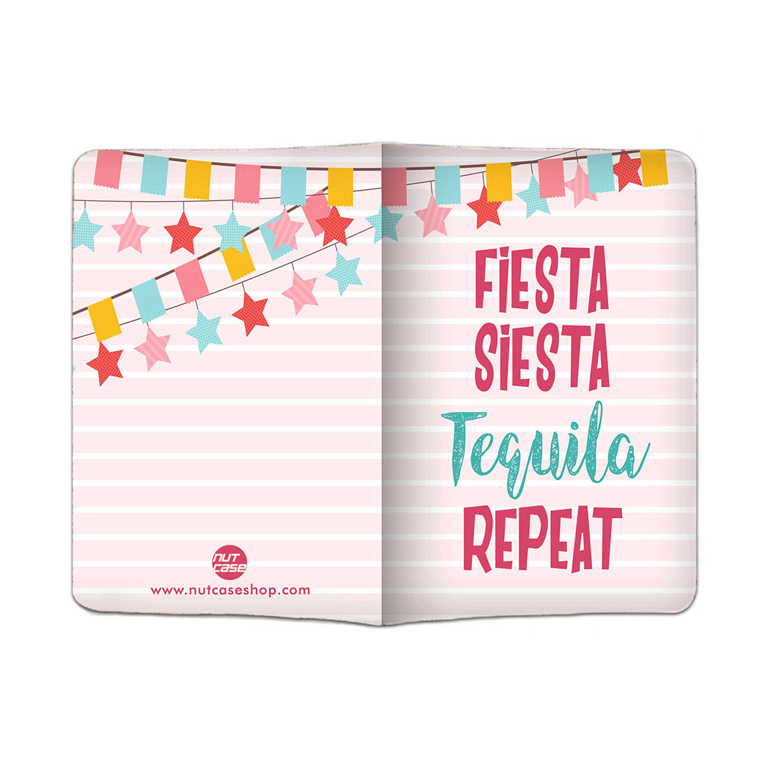 Passport Cover Holder Travel Case With Luggage Tag - Fiesta Siesta Nutcase