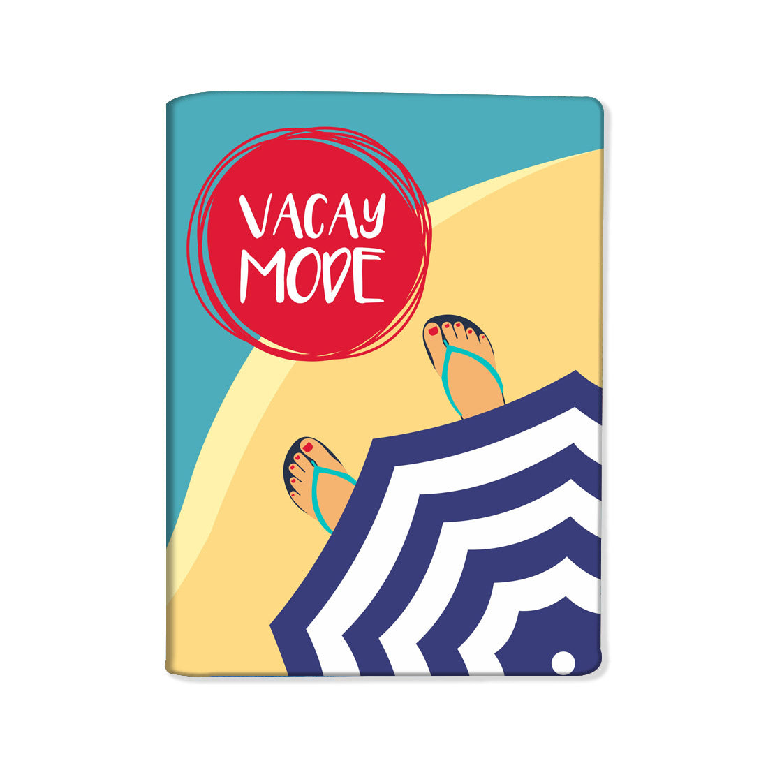 Passport Cover Holder Travel Case With Luggage Tag - Vacay Mode In Beach Nutcase