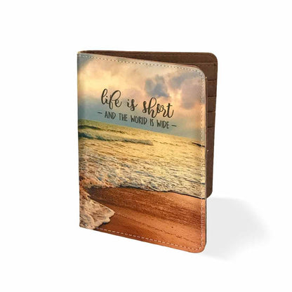 Beach Passport Case Travel Wallet Organizer  -- Life Is Short Nutcase