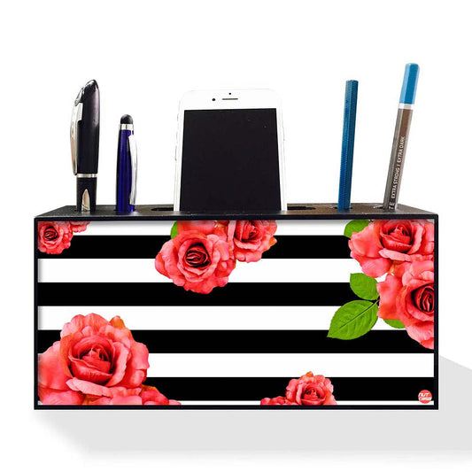 Pen Mobile Stand Holder Desk Organizer - Floral Nutcase