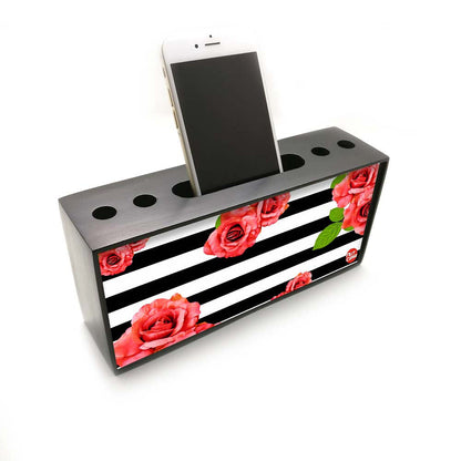 Pen Mobile Stand Holder Desk Organizer - Floral Nutcase