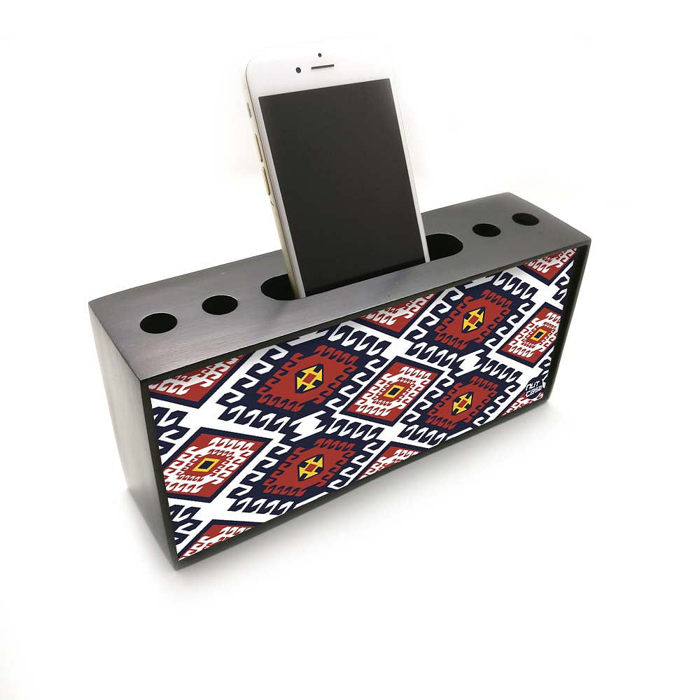 Pen Mobile Stand Holder Desk Organizer - Diamond Pattern Nutcase