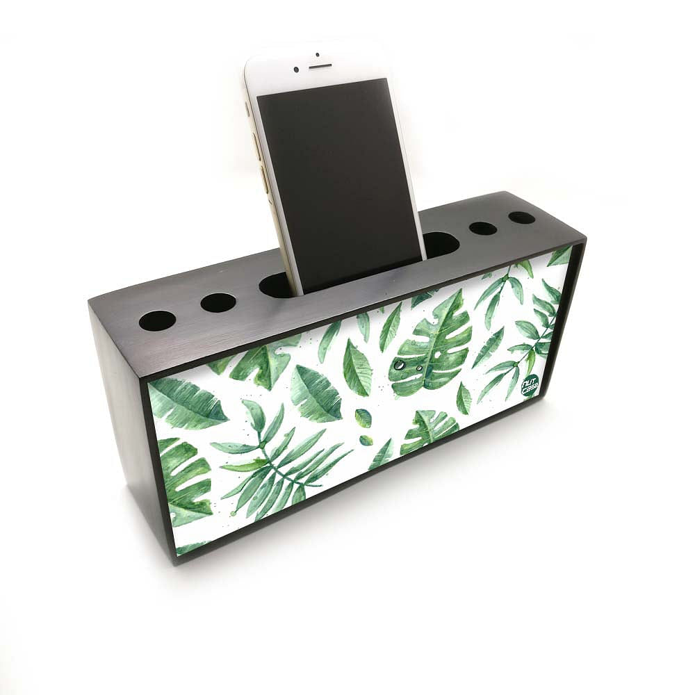 Pen Mobile Stand Holder Desk Organizer - Happy Leaves Nutcase