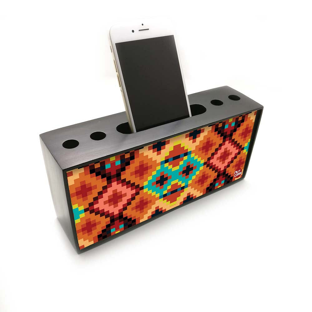 Pen Mobile Stand Holder Desk Organizer - Small Diamonds Nutcase