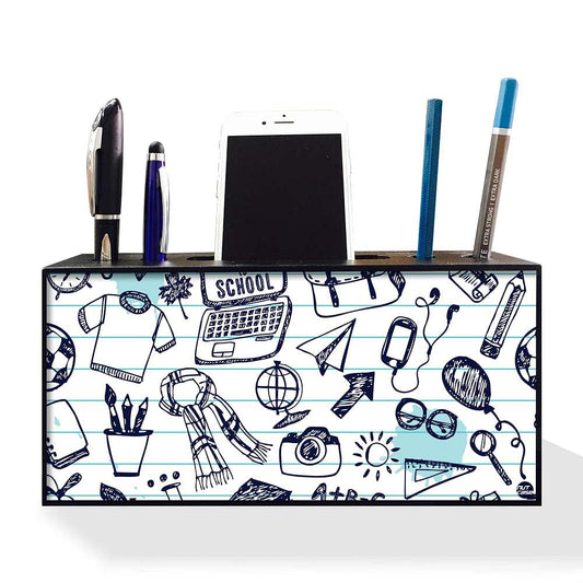 Pen Mobile Stand Holder Desk Organizer - School Art Nutcase