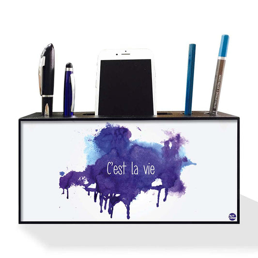 Pen Mobile Stand Holder Desk Organizer - Violet Colour Nutcase