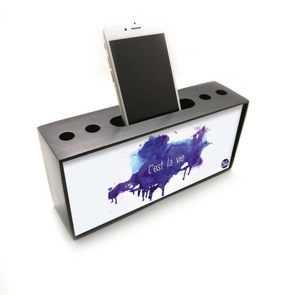 Pen Mobile Stand Holder Desk Organizer - Violet Colour Nutcase