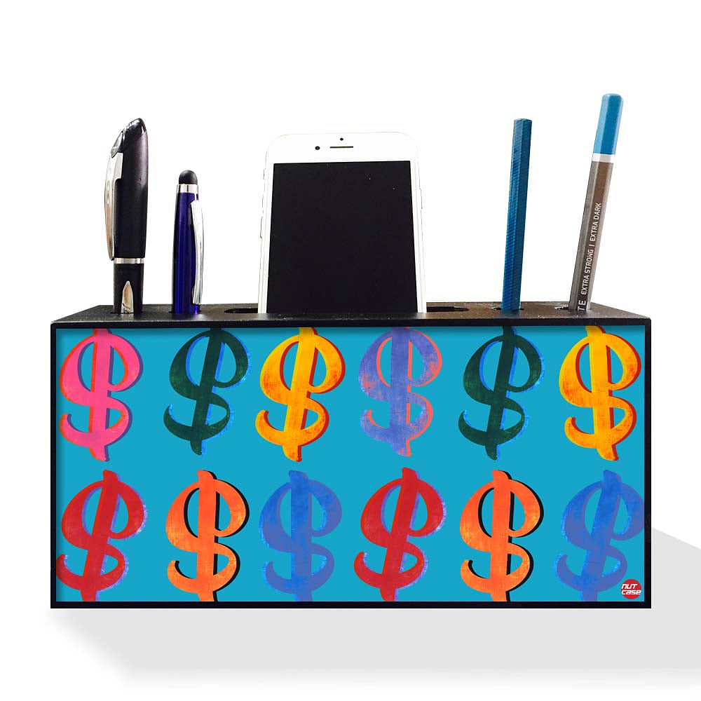 Pen Mobile Stand Holder Desk Organizer - Dollar Sign Nutcase