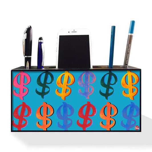 Pen Mobile Stand Holder Desk Organizer - Dollar Sign Nutcase