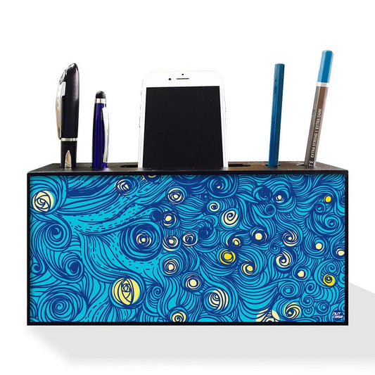 Pen Mobile Stand Holder Desk Organizer - Starry Starry Night Nutcase