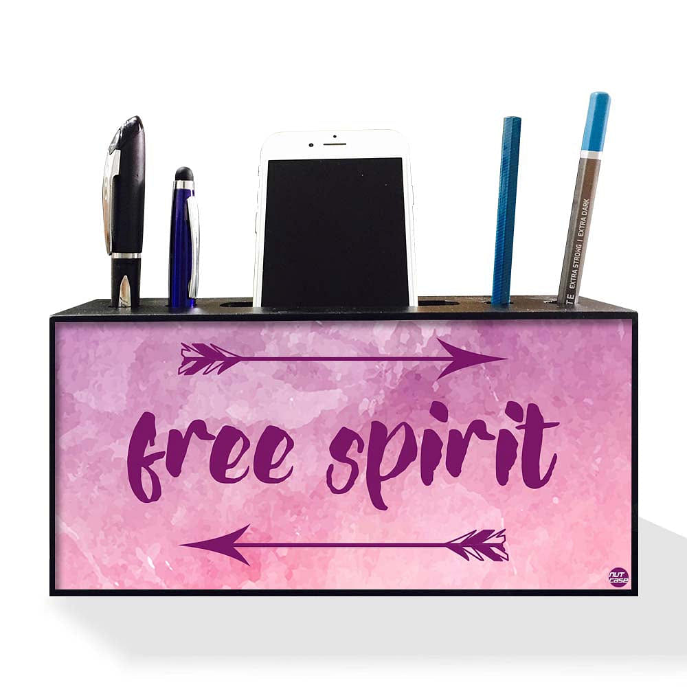 Pen Mobile Stand Holder Desk Organizer - Free Spirit Nutcase