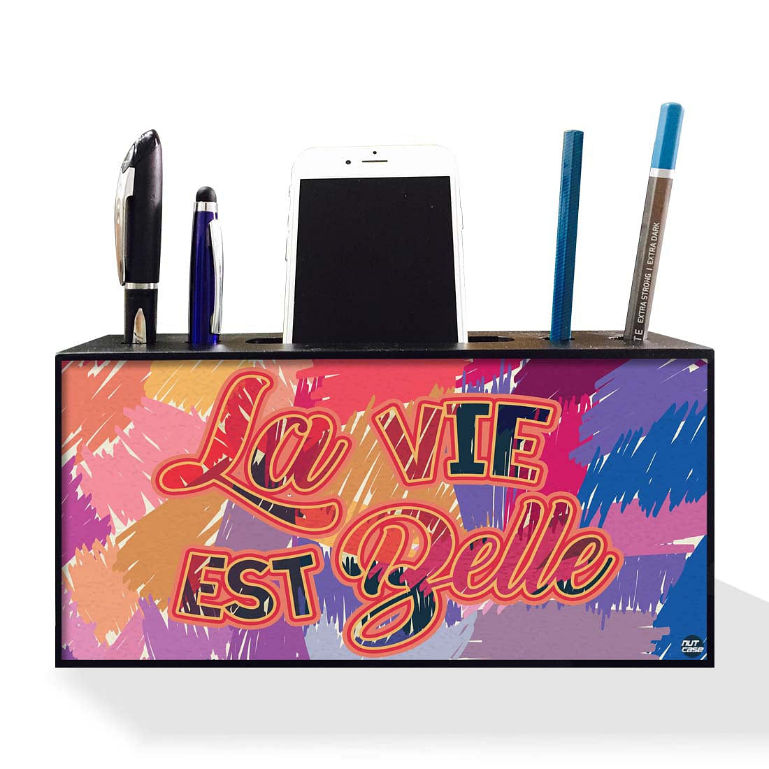 Pen Mobile Stand Holder Desk Organizer - La Vie Est Belle Nutcase