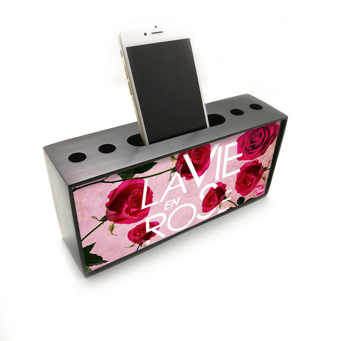 Pen Mobile Stand Holder Desk Organizer - Roses Nutcase