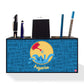 Wooden Pen Mobile Stand Holder Desk Organizer - Aquarius Blue Nutcase