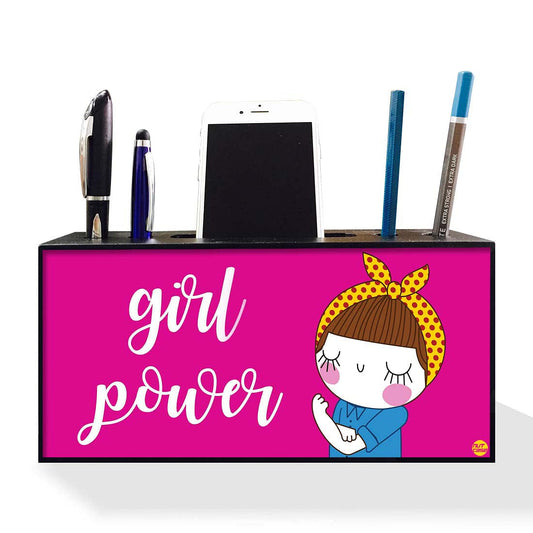 Pen Mobile Stand Holder Desk Organizer - Girl Power Nutcase