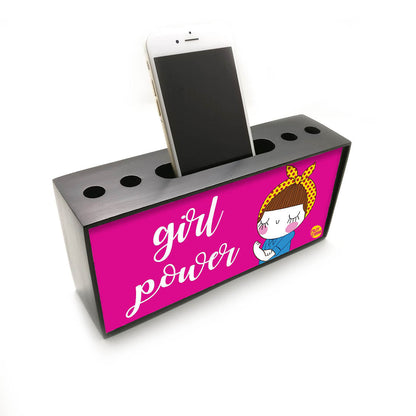 Pen Mobile Stand Holder Desk Organizer - Girl Power Nutcase