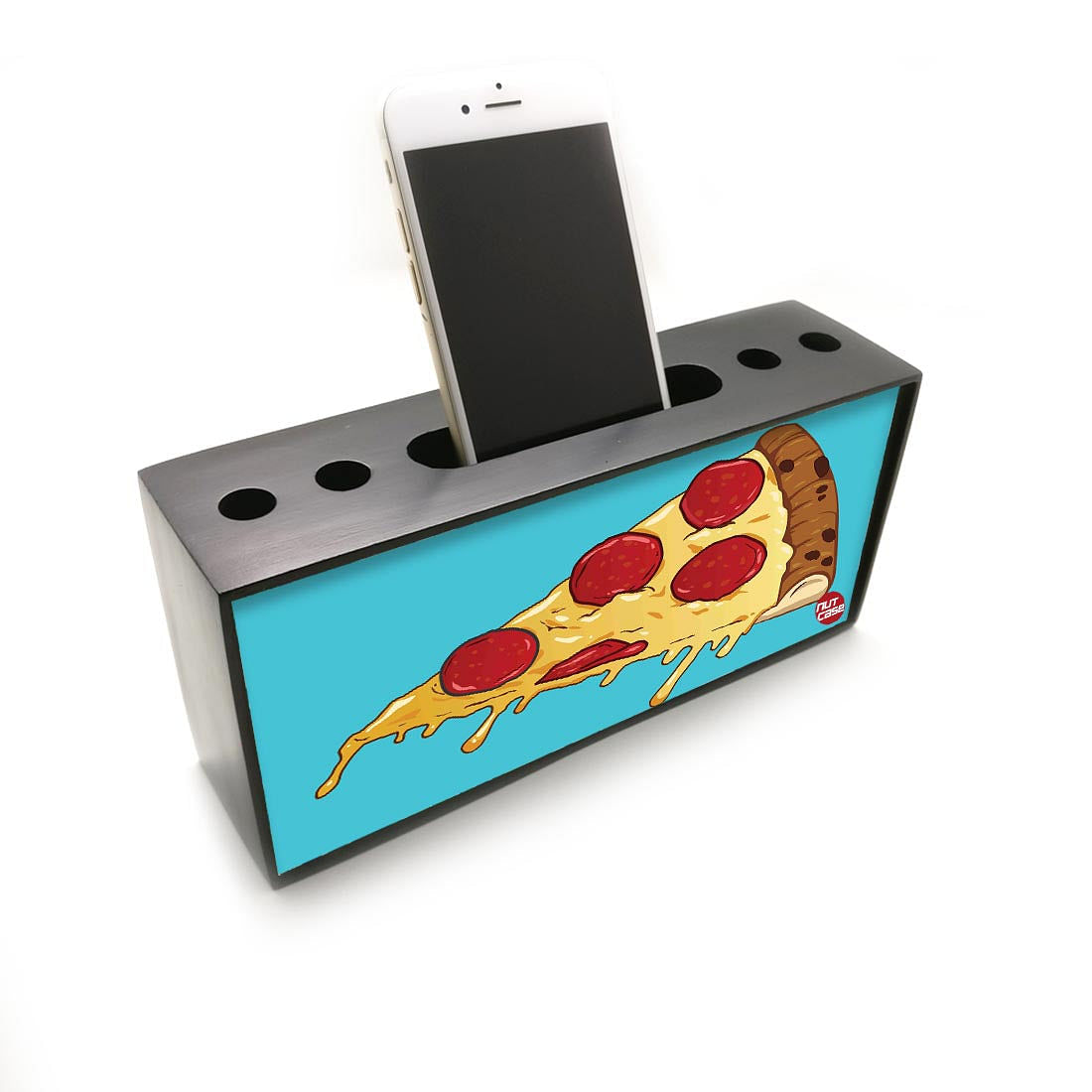 Pen Mobile Stand Holder Desk Organizer - Pizza Nutcase